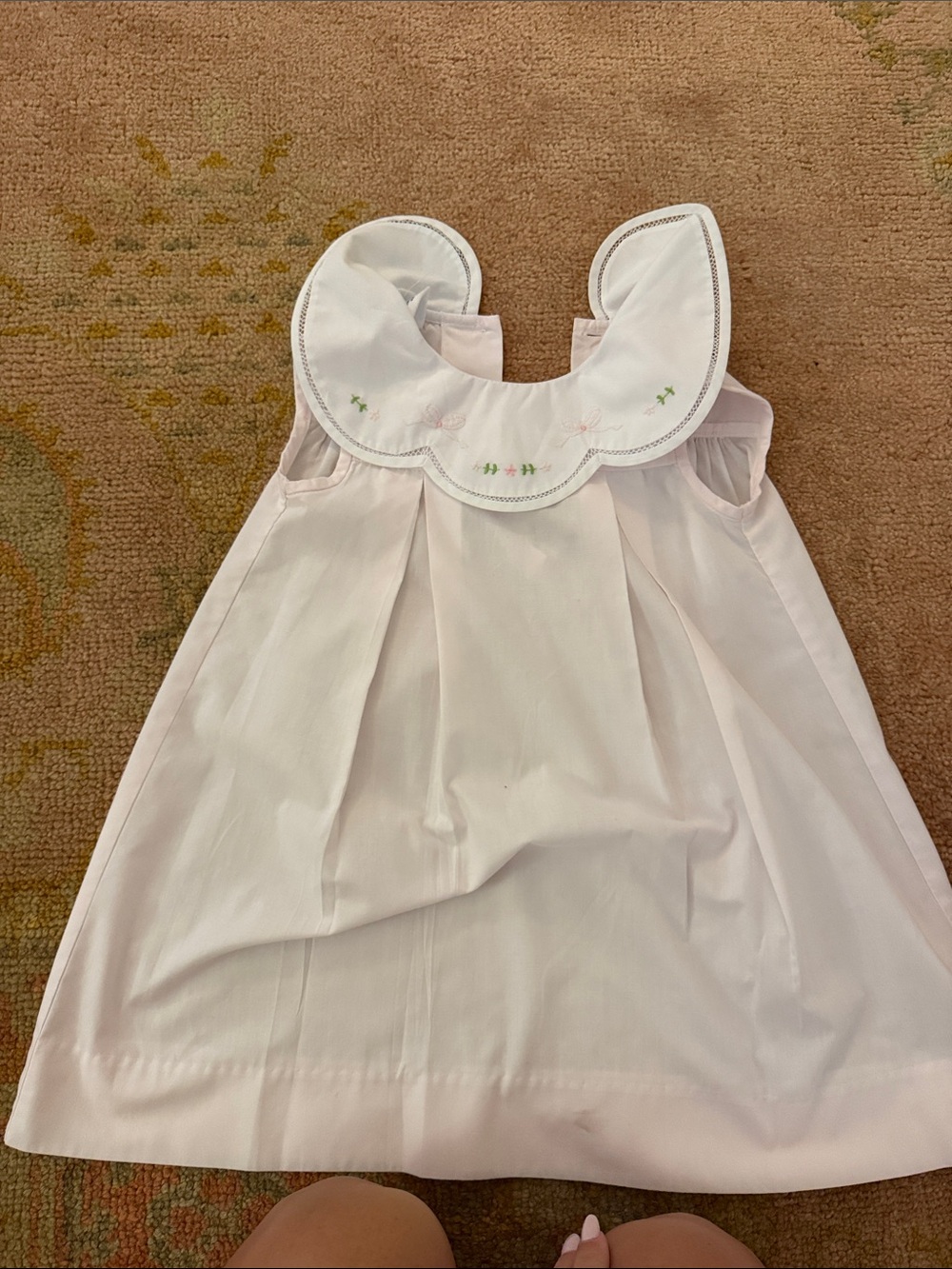 Sweet Baby Pink Embroidered Collar Dress Bailey Boys Size 2